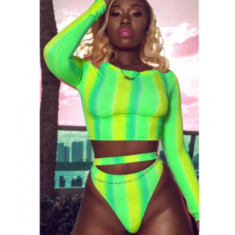 Lime For Days Two Piece Swimsuit
